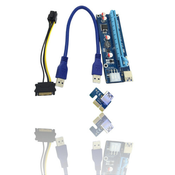 USB 3.0 pci-e express to x16 extenderi riser 6pin ( 106475 )