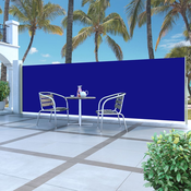 vidaXL Zložljiva stranska tenda 160 x 500 cm modra