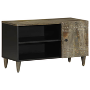 shumee vidaXL TV stojalo svetlo sivo 80x31,5x46 cm masiven mangov les