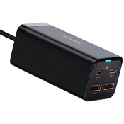 Baseus GaN3 Pro 2xUSB-C + 2xUSB wall charger 100W (black)