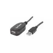 MANHATTAN Kabl 150958 USB-A M/F 2.0/480Mbps/produžni aktivni/20m