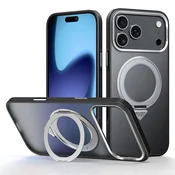 Overboard SULADA magnetni mat ovitek s stojalom za iPhone 17 Pro - titanovo črn