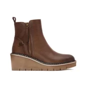 Refresh za ženske. 17320401-CAMEL Škornji 173204 rjavi (37), Rjava, 3 do 5 cm, Zip, Priložnostno