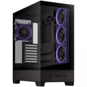 ASUS A31 PLUS ATX računalniško ohišje, kaljeno steklo, štirje 120mm ARGB ventilatorji, podpora za BTF osnovne plošče, črno - 90DC00R0-B19000-A