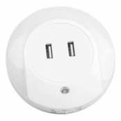LED nočna lučka s senzorjem 2xUSB polnilec 1500K