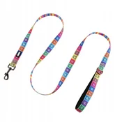 shumee Povodec za pse kratek 1,5 m barvit urbani tradicionalni buldog huggy doggy M