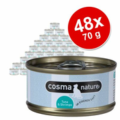 Varčno pakiranje Cosma Nature 48 x 70 g - Piščančja prsa & škampi