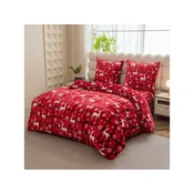 Posteljnina mikropliš VELVET CHRISTMAS rdeča Dimenzije posteljnine: 2 kom 70 x 90 cm | 200 x 220 cm