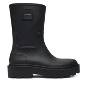 Gumijasti škornji Calvin Klein Rainboot Rubber HW0HW03179 Črna