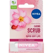 shumee 002170 NIVEA negovalni piling za ustnice z vonjem divje vrtnice 4,8 g