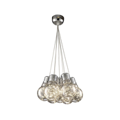 Klausen 142008 - LED luster na sajli BULBS LED/30W/230V sjajni hrom