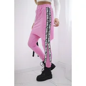 Pants/suit with selfie lettering light pink