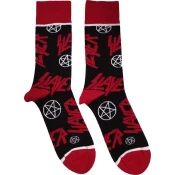 Slayer Nogavice Logos and Pentegrams Black 36-40