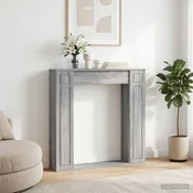 vidaXL Okvir kamina Siva Sonoma 100 x 20 x 100 cm Inženirski les