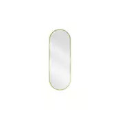 Mexen Loft ovalno kopalniško ogledalo 100 x 35 cm, zlati okvir - 9851-100-035-000-50