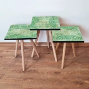 Hanah Home Set klub stocica 3Shp297, 3 komada, Smeda