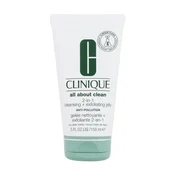 Clinique All About Clean 2-IN-1 Cleansing + Exfoliating Jelly gel piling za čiščenje kože s salicilno kislino za ženske