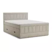Bež boxspring postelja s prostorom za shranjevanje 200x200 cm Caya – Maison de Reve