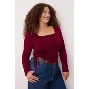 Trendyol Curve Ženska bluza Tbbaw25Af00041, Bordo