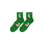 Bratex 2988 X-Mass Socks Womens Socks 36-41 green/lurex d-035