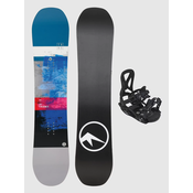 TRANS FE Kid + Pure M Black 2024 Snowboard set blue Gr. 140