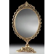Casa Padrino luxury baroque make up mirror gold 26 x H. 44 cm - Handmade baroque style bronze table mirror - Cosmetic mirror - Baroque decorative accessories - Noble & Magnificent