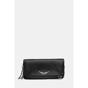 Usnjena torbica ZADIG&VOLTAIRE črna barva, LWBA00002