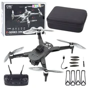 Dron na daljinsko upravljanje Y329, HD kamera, WIFI, LED luči, aplikacija - karbon/črna