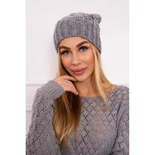 Kesi Cap with fleece Paryż K213 light gray