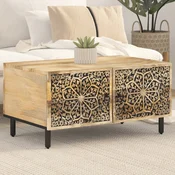 Greatstore Klubska mizica 80x50x40 cm trden mangov les