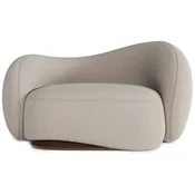 Casa Padrino luxury velvet armchair right side gray/dark brown/brass 110 x 105 x H. 78 cm - Living room armchair - Hotel armchair - Living room furniture - Hotel furniture - Luxury furniture