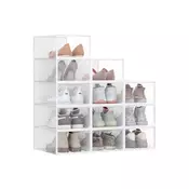 Songmics Komplet organizatorjev za čevlje 332x23x145 cm prozoren