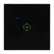 Črno pametno Wi-Fi zidno stikalo