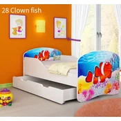 Djecji krevet ACMA s motivom + ladica 160x80 cm 28 Clown Fish