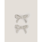 Monsoon Children Set šnala za kosu za devojcice Sparkle Bow, 2 komada, Srebrne boje