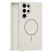 Leather Grip MagSafe maska za Samsung Galaxy S23 Ultra - Bela