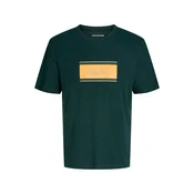 Jack & Jones Junior Majica JJBUSTER temno siva / temno zelena / svetlo oranžna