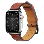 HURTEL Usnjen pas za Apple Watch 38/40/41 mm, rdeč