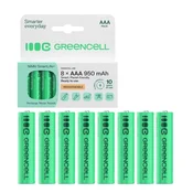 Green Cell Polnilne baterije AAA HR03, 950mAh (8 kosov)