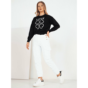 Womens sweater with CLOVER black Dstreet print
