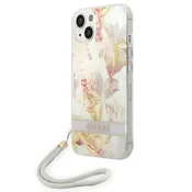 Guess Ovitek Guess za iPhone 14 Plus, vijoličen, z rožico