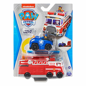 Paw Patrol GASILSKO VOZILO Z AVTOMOBILOM V OBLIKI ODLITKA