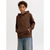 Jack & Jones Junior Majica JJEStar rjava / črna