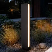 Lucande Lucidna LED luč za osvetlitev poti Lirka, 2-svetlobna, siva, kovinska, 60 cm - Sodobni - temno siva, bela - Aluminij