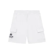 Beverly Hills Polo Club Kratke hlače iz tkanine 76B6SF0028T Bela Regular Fit