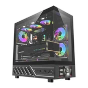 darkFlash Računalniško ohišje DarkFlash DS950V z zaslonom (črno) + 6 ventilatorjev