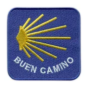 shumee Našitek St. James Way - Buen Camino - kvadratna različica - likalnik/termo zapečatena podlaga - vezen našitek/značka/emblem