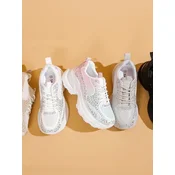 Resti Womens Sports Sneakers with Rhinestones Bloss