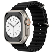 Silikonski pas za pametno uro Techsuit W038 za Apple Watch (42mm/44mm/45mm/46mm/49mm) - črn