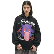 Cropp - Crna dukserica s kapuljacom i printom Pokémon Gengar - CRNO